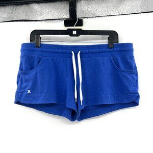Hurley Blue 100% Cotton Mini Shorts Women's XL Y2K